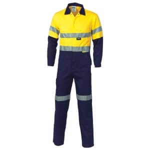 DNC HiVis Taped Coverall - Yellow/Navy
