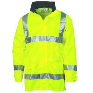 Dnc Hivis D/N Breathable Taped Rain Jacket - Yellow