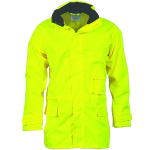 Dnc Hivis Breathable Rain Jacket - Yellow