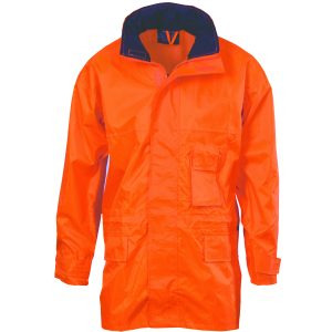 Dnc Hivis Breathable Rain Jacket - Orange