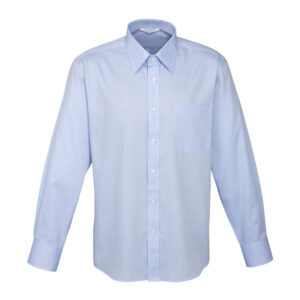 Mens Luxe Long Sleeve Shirt - Blue