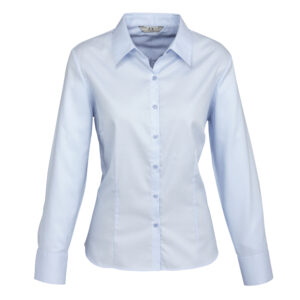 Ladies Luxe Long Sleeve Shirt - Blue
