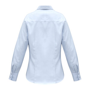 Ladies Luxe Long Sleeve Shirt - Blue - Back