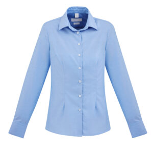 Ladies Regent Long Sleeve Shirt - Blue