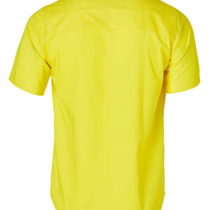 Aiw Mens Hi-Vis Cool-Breeze Shirt - Yellow/Navy