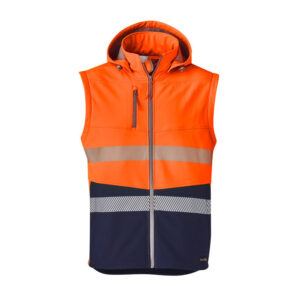 SYZMIK Unisex 2 in 1 Stretch Softshell Taped Jacket - Orange