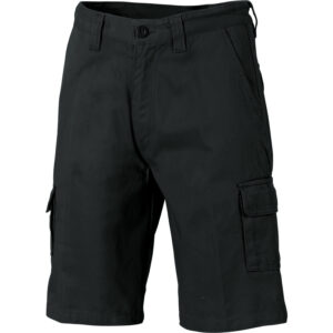 Dnc Cotton Drill Cargo Shorts - Black