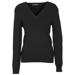 Ladies V-Neck Pullover - Black
