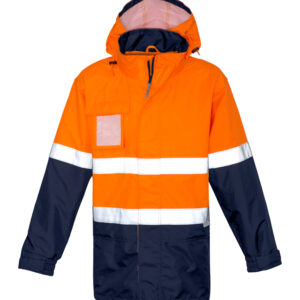 Syzmik Mens Ultralite Waterproof Jacket - Orange/Navy