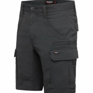 King Gee Tradies Stretch Cargo Short Charcoal