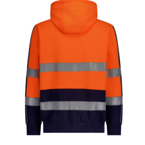 Unisex Hi Vis Full Zip Stretch Taped Hoodie