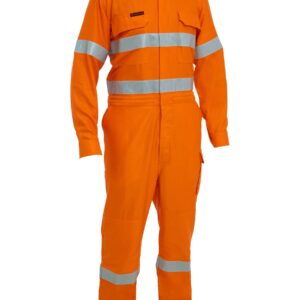 Apex 160/185 Taped Hi Vis FR Ripstop Vented Coverall with Waist Zip Opening